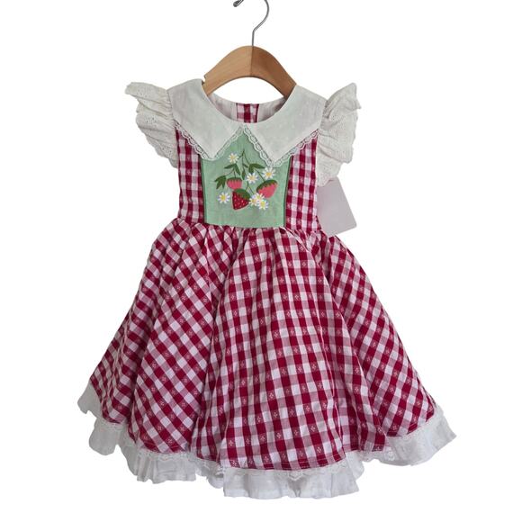 Two Roosters Berry Sweet Strawberry Dress - Picture 1 of 8